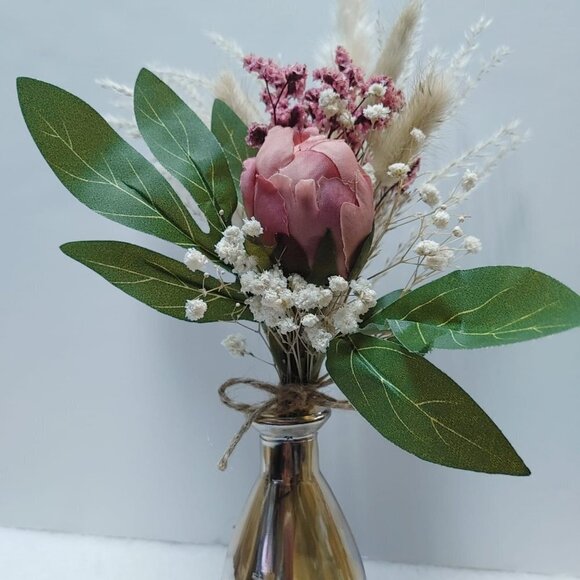 ⭐️2/$30 Vase Dried Flowers Bouquet, Hand made, Pampas Grass, artificial Flower - Picture 5 of 9